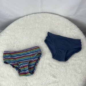 Primary bundle of two undies 4-5 blue and rainbow